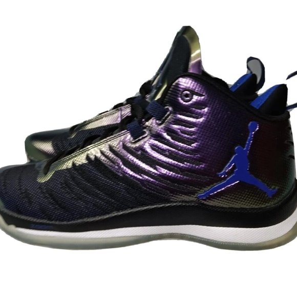 Nike Air Jordan Super Fly 5 Black/Concord-White Men's Size 8.5 - Picture 1 of 9